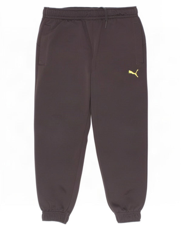 Puma Boys Tracksuit Trousers Joggers 5-6 Years Black Polyester