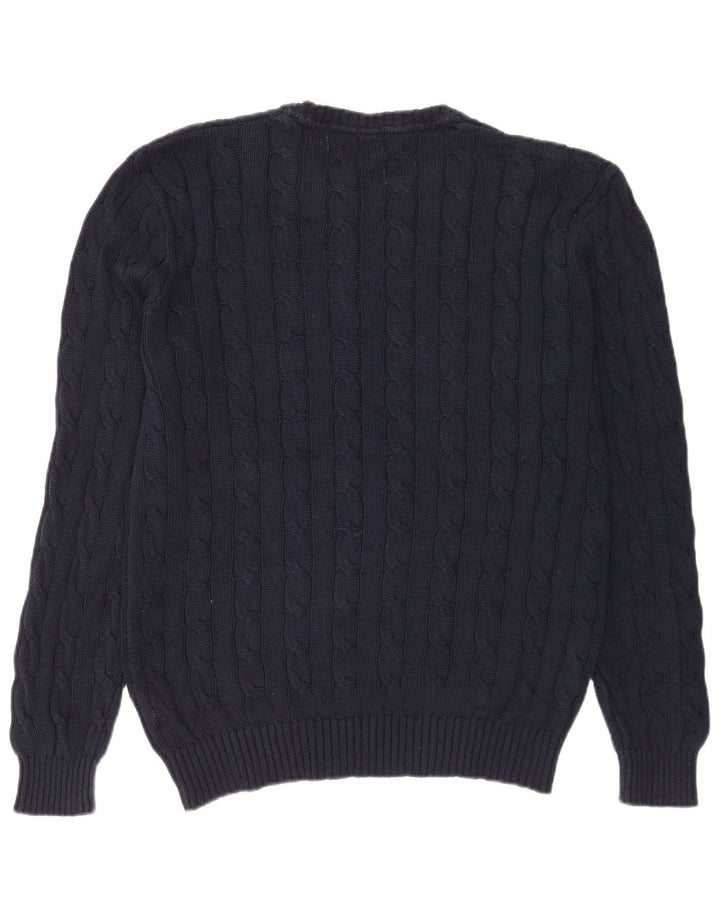 Kangol Mens Crew Neck Jumper Sweater XL Navy Blue Cotton