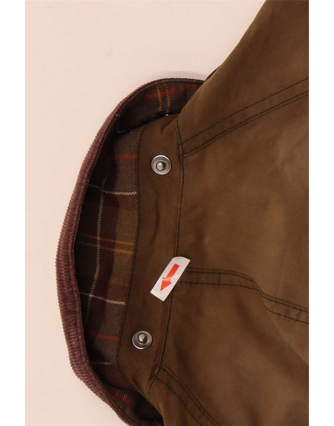 Barbour Womens Waxed Cotton Jacket UK 14 Large Brown