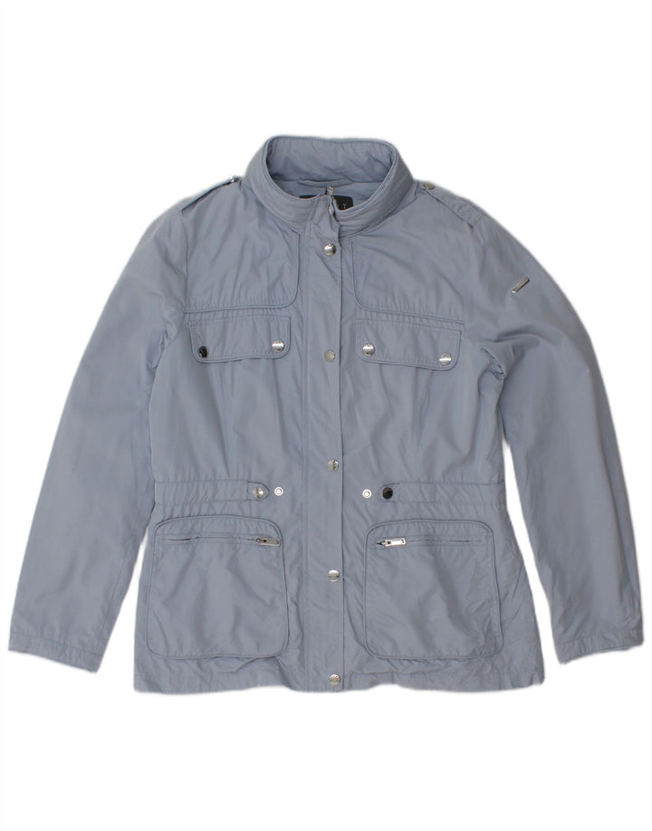 ESPRIT Womens Military Jacket  UK 12 Medium Blue Polyester