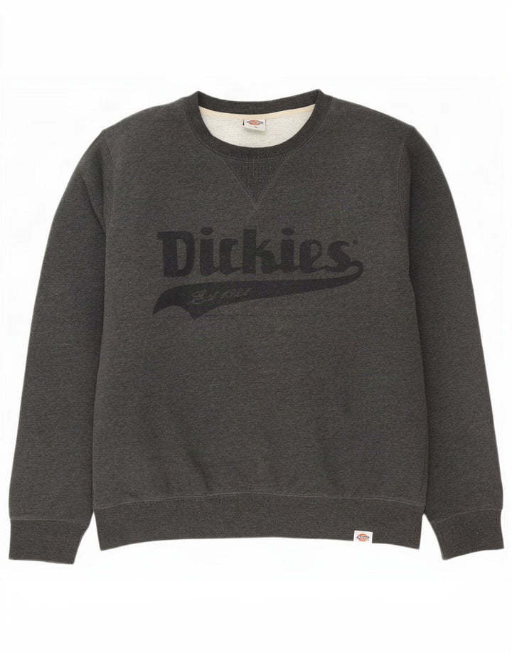 Dickies Mens Graphic Sweatshirt Jumper Large Grey Cotton