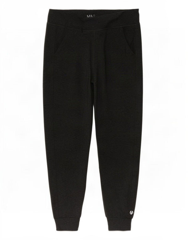 Marks & Spencer Womens Tracksuit Trousers Joggers UK 14 Large Grey Flecked