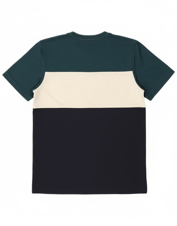 Adidas Mens T-Shirt Top Medium Multicoloured Colourblock Cotton