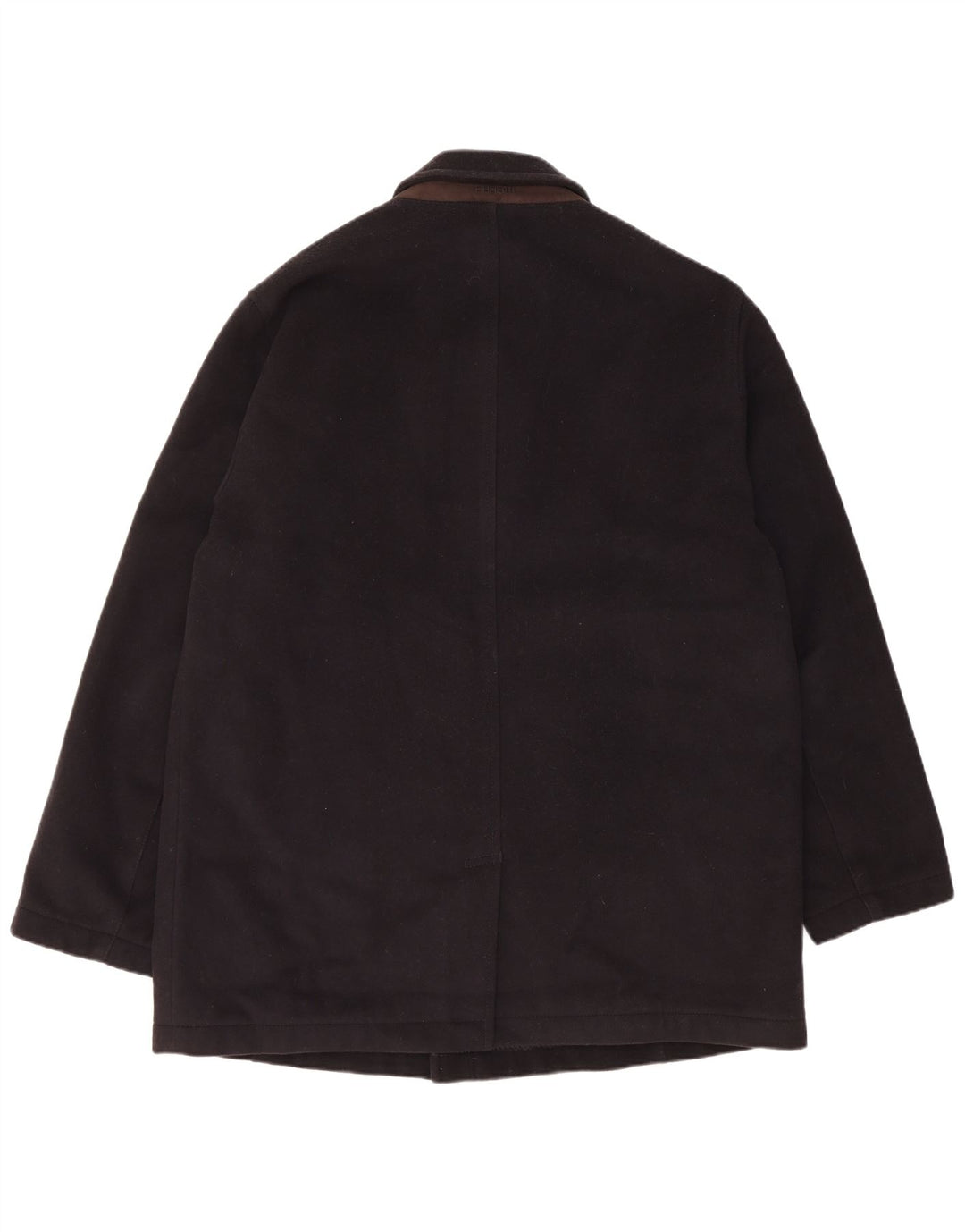 Bugatti Mens Overcoat UK 42 XL Black Wool