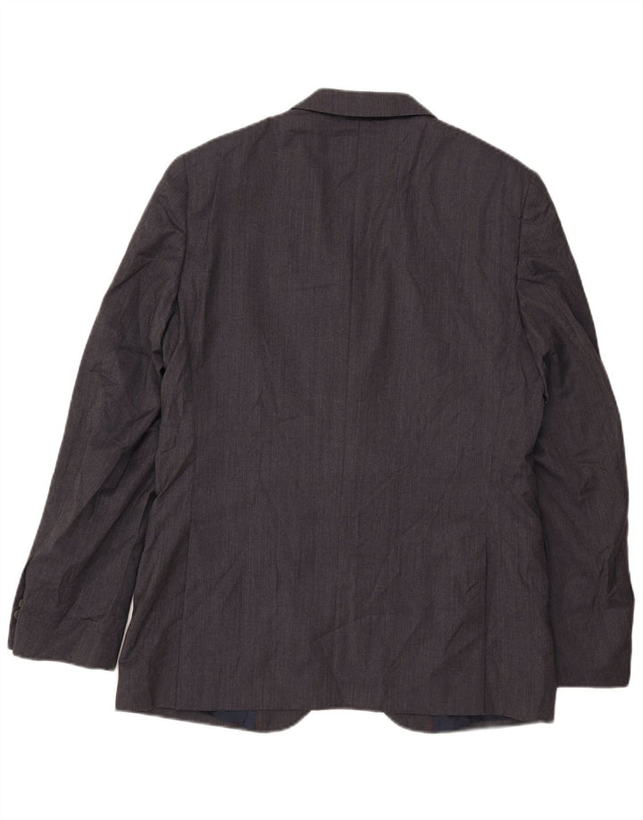 Massimo Dutti Mens 2 Button Blazer Jacket EU 50 Medium Grey Wool