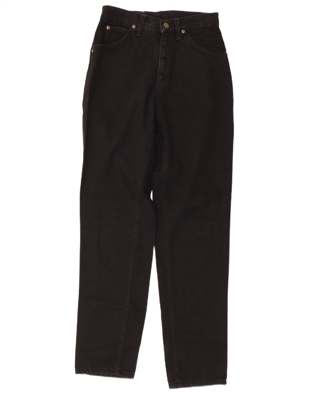 LEE Womens High Waist Tapered Jeans W28 L33 Black Cotton