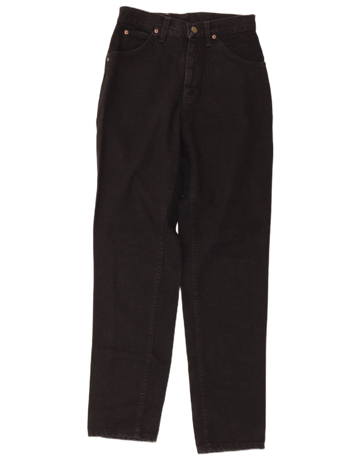 LEE Womens High Waist Tapered Jeans W28 L33 Black Cotton