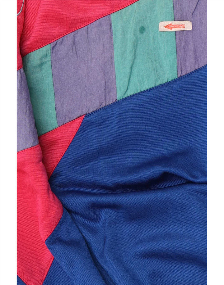Vintage Mens Tracksuit Top Jacket XL Multicoloured Colourblock Polyester