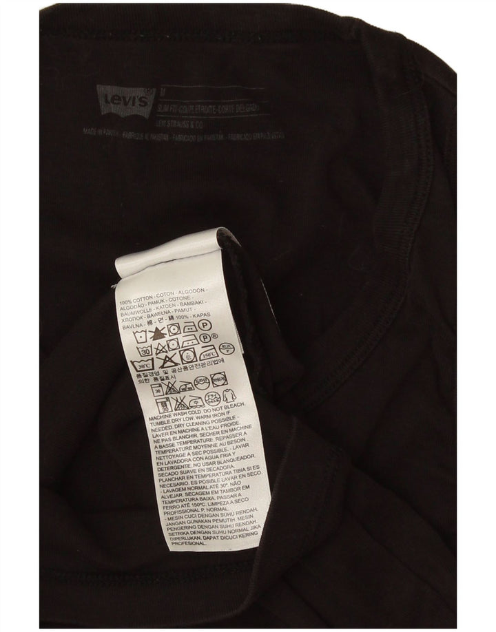Levi's Mens Slim Fit Vest Top Medium Black Cotton