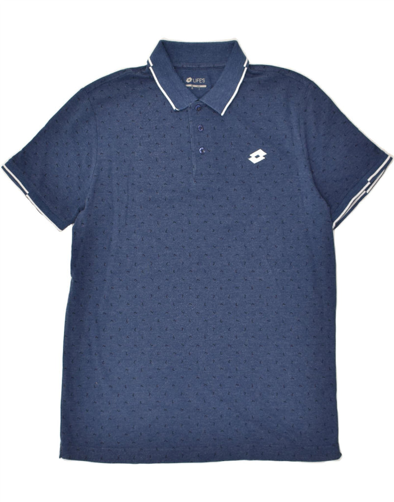 LOTTO Mens Polo Shirt XL Navy Blue | Vintage Lotto | Thrift | Second-Hand Lotto | Used Clothing | Messina Hembry 