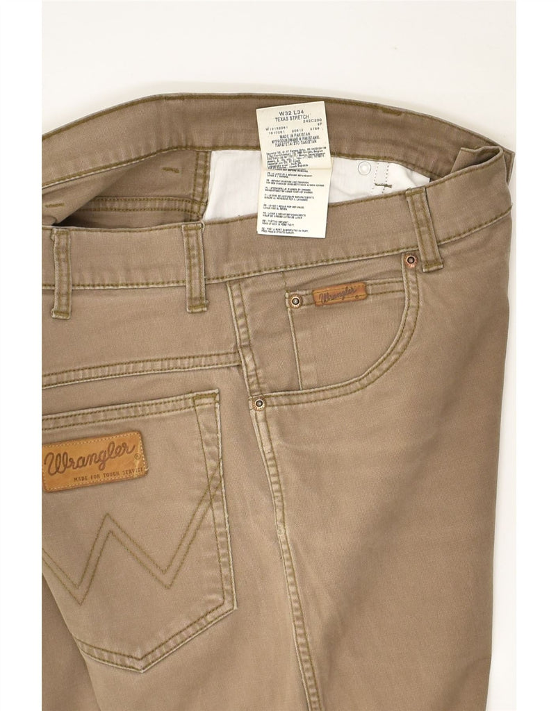 WRANGLER Mens Stretch Straight Casual Trousers W32 L26  Brown Cotton | Vintage Wrangler | Thrift | Second-Hand Wrangler | Used Clothing | Messina Hembry 