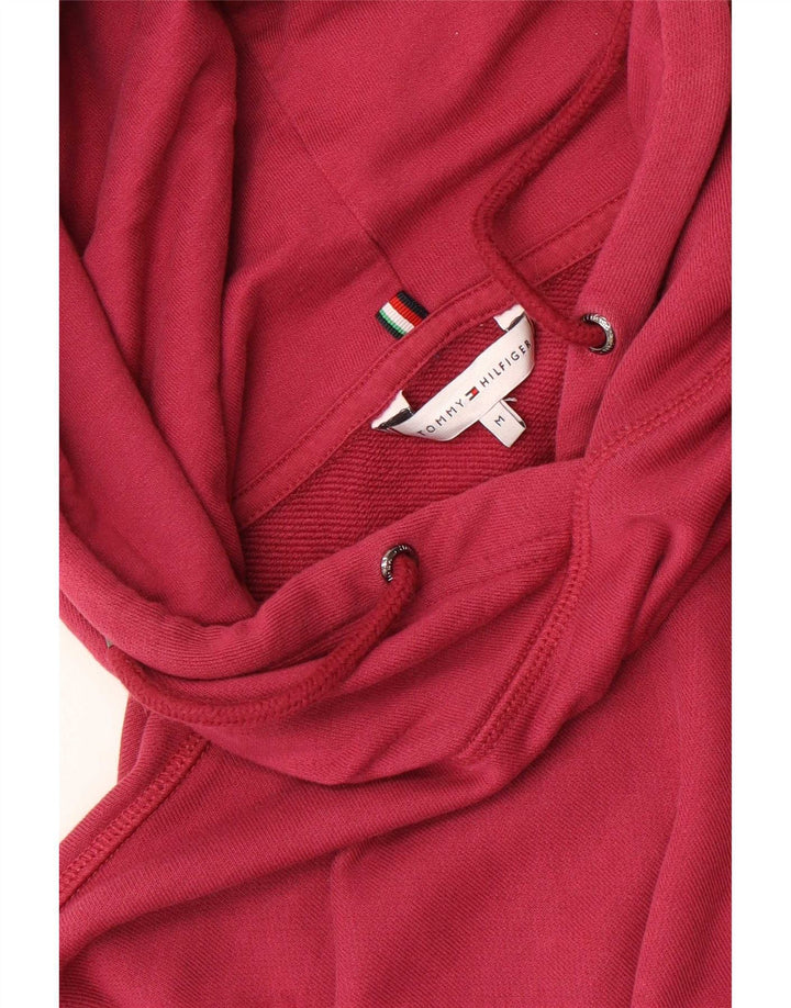 Tommy Hilfiger Womens Hoodie Jumper UK 14 Medium Pink