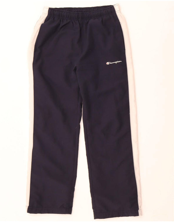 Champion Mens Tracksuit Trousers Small  Navy Blue Colourblock