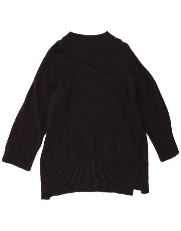 Barbour Womens Longline Turtle Neck Jumper Sweater UK 10 Small Black