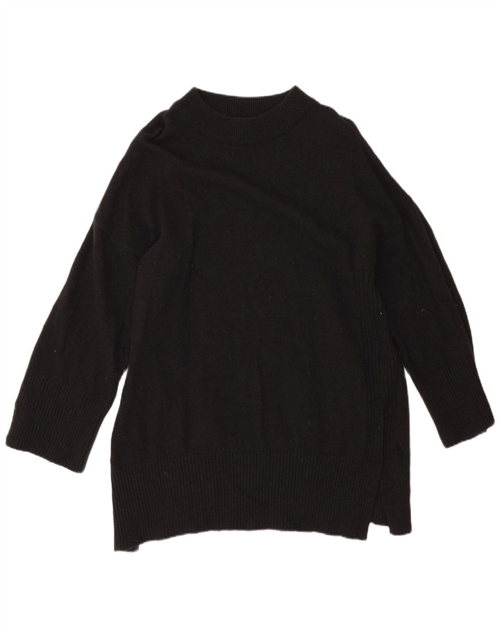 Barbour Womens Longline Turtle Neck Jumper Sweater UK 10 Small Black