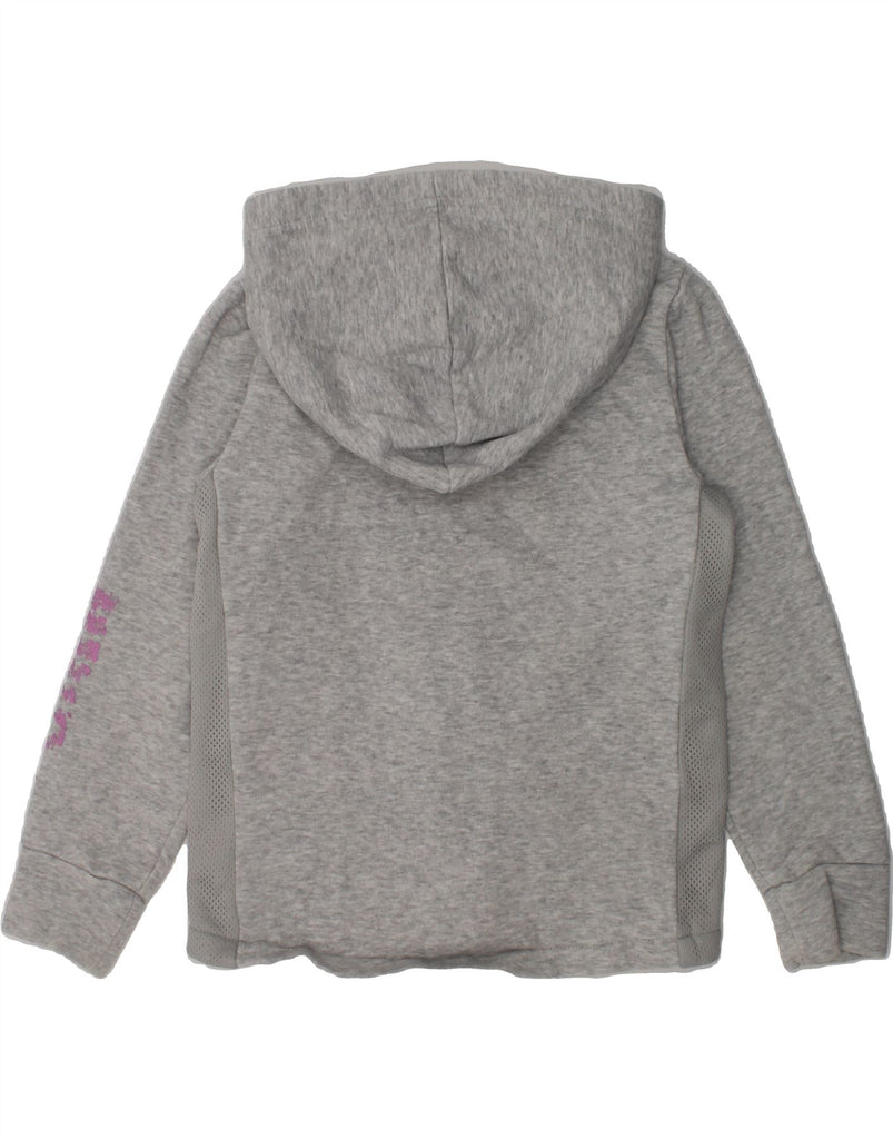 PUMA Girls Graphic Zip Hoodie Sweater 7-8 Years Grey Cotton | Vintage Puma | Thrift | Second-Hand Puma | Used Clothing | Messina Hembry 