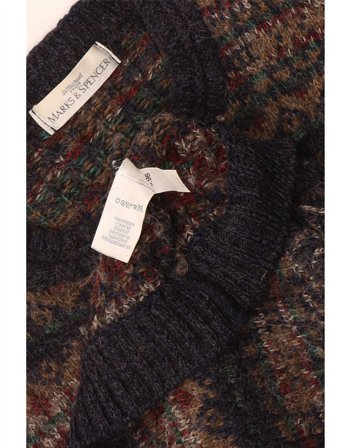 Marks & Spencer Mens Boat Neck Jumper Sweater Medium Multicoloured
