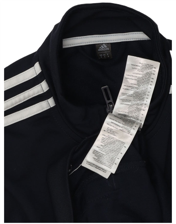 Adidas Mens Tracksuit Top Jacket Small Navy Blue Polyester