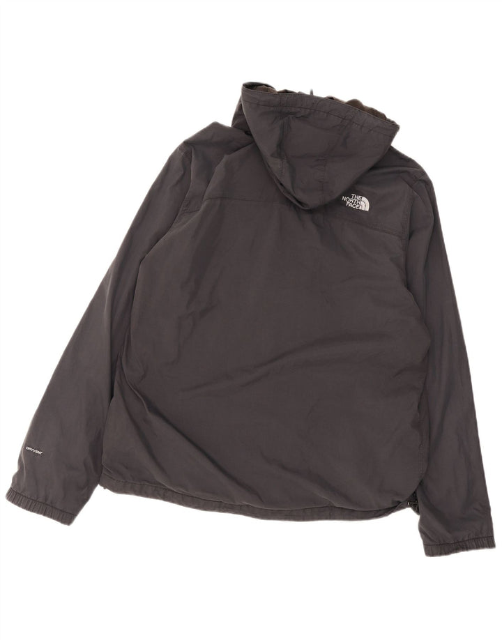 The North Face Mens Hooded Rain Jacket UK 40 Large Black Nylon