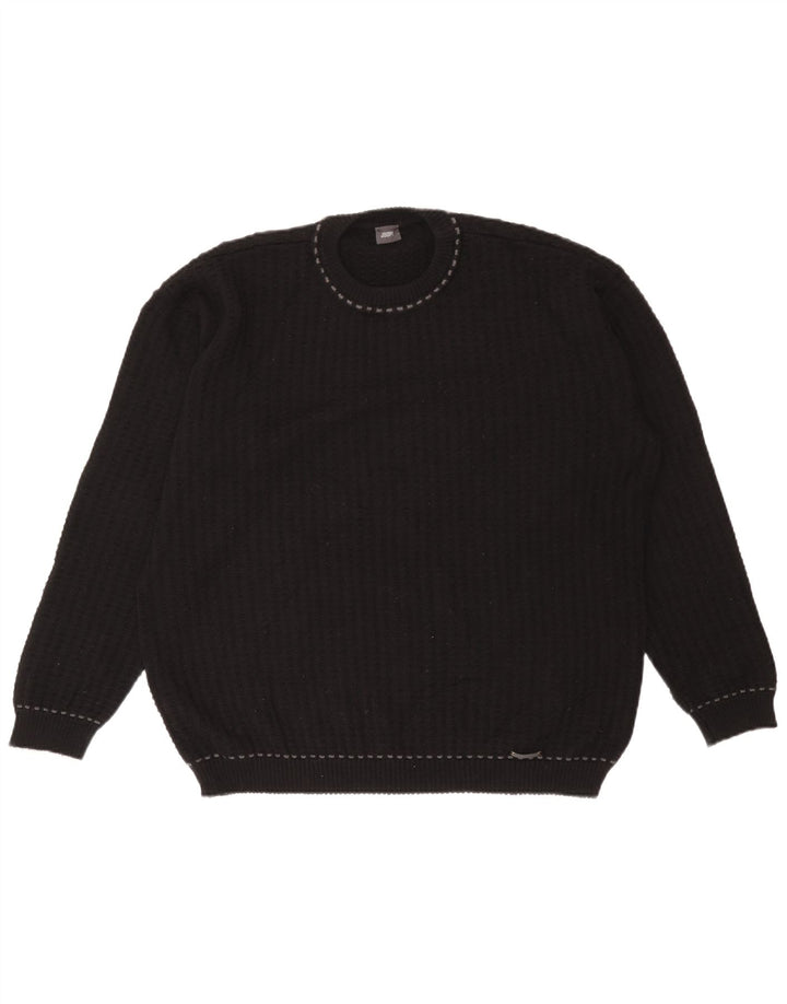 Joop Mens Crew Neck Jumper Sweater EU 56 XL Black Wool