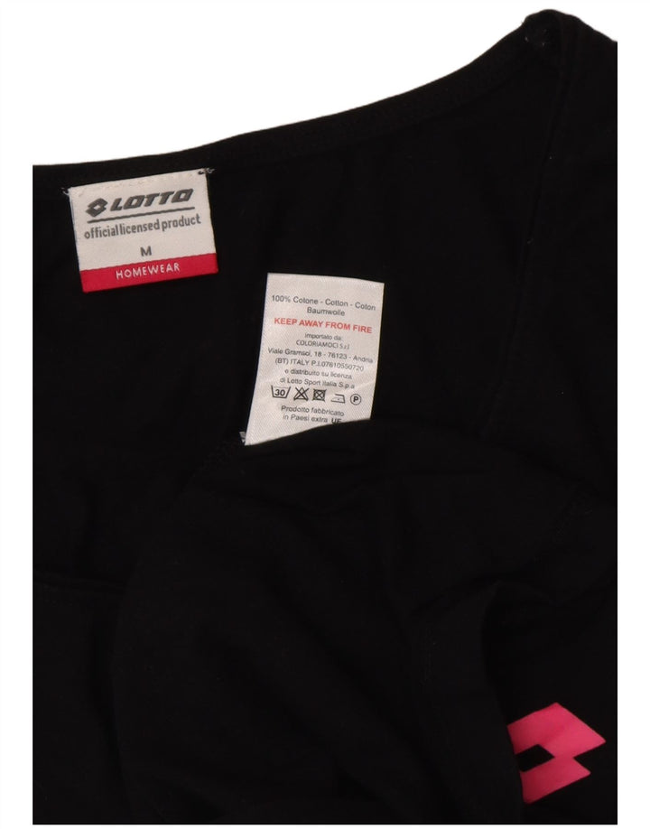 LOTTO Womens Vest Top UK 14 Medium Black Cotton