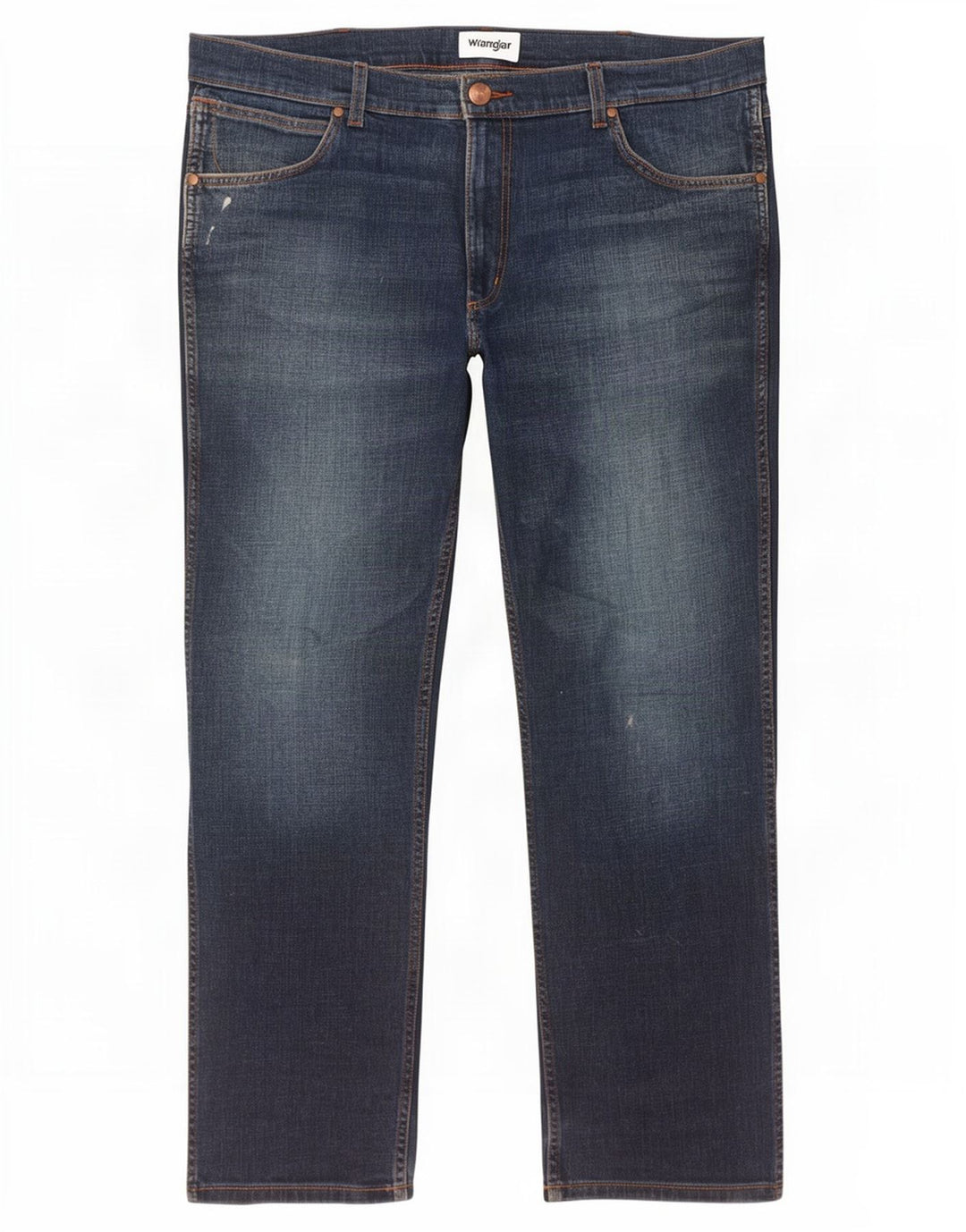 Wrangler Mens Straight Jeans W40 L29 Navy Blue