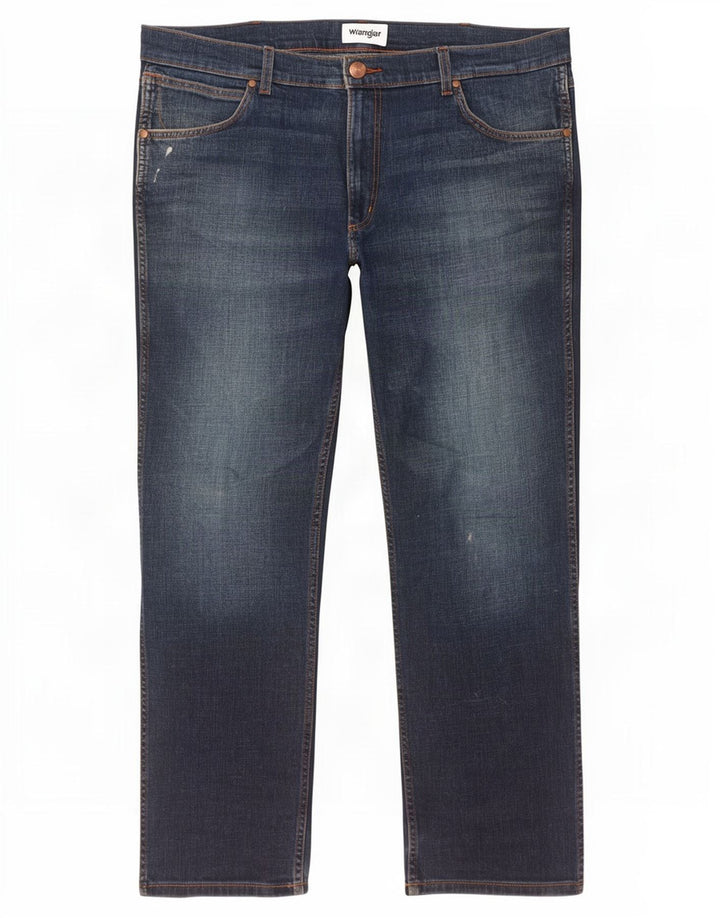 Wrangler Mens Straight Jeans W40 L29 Navy Blue