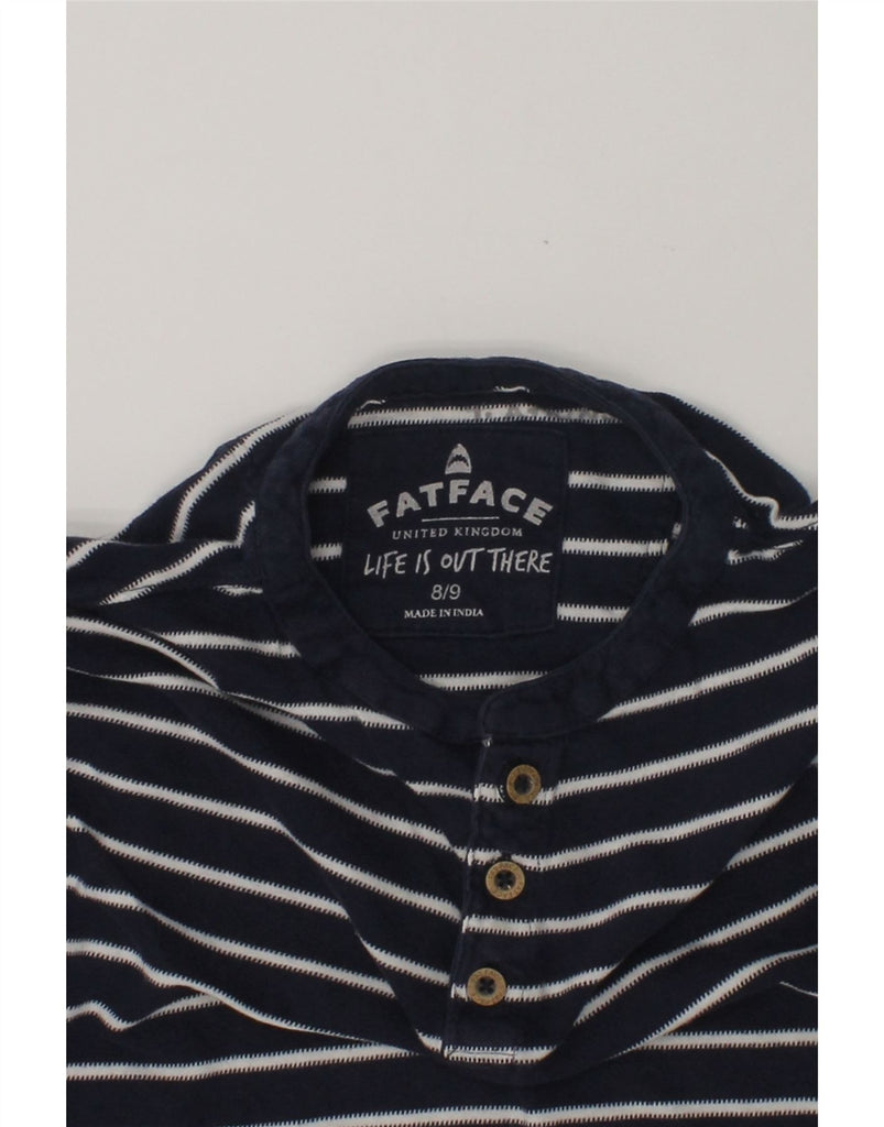 FAT FACE Boys Top Long Sleeve 8-9 Years Navy Blue Striped Cotton | Vintage Fat Face | Thrift | Second-Hand Fat Face | Used Clothing | Messina Hembry 