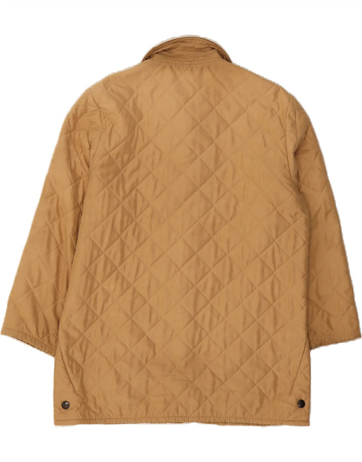 BARBOUR Mens Eskdale Quilted Jacket UK 40 Large Beige Polyester Vintage Barbour and Second-Hand Barbour from Messina Hembry 