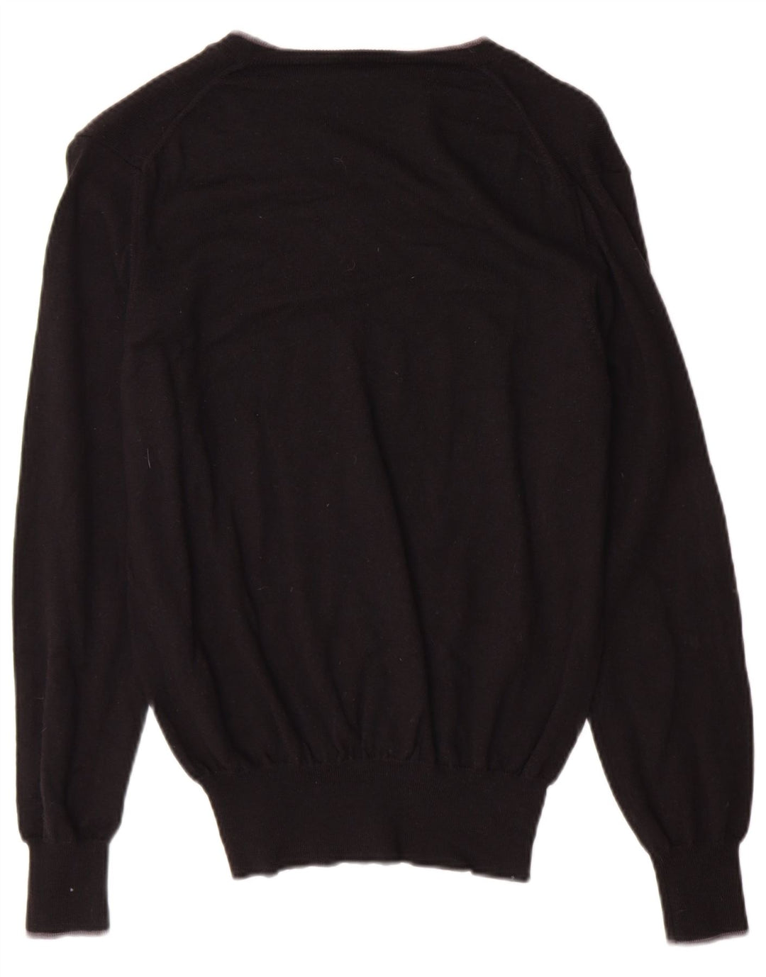 CALVIN KLEIN JEANS Womens V-Neck Jumper Sweater UK 14 Medium Black