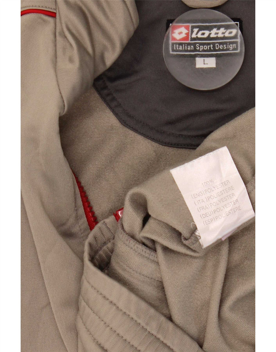 Lotto Mens Tracksuit Top Jacket UK 40/42 Large Grey Polyester
