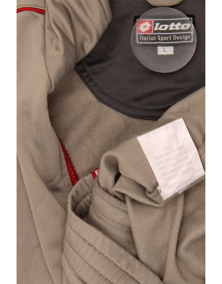Lotto Mens Tracksuit Top Jacket UK 40/42 Large Grey Polyester