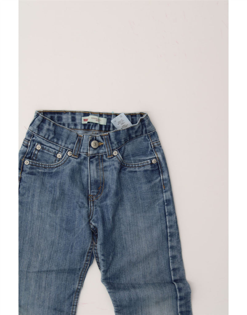 LEVI'S Boys 514 Distressed Straight Jeans 6-7 Years W20 L20 Blue Cotton Vintage Levi's and Second-Hand Levi's from Messina Hembry 