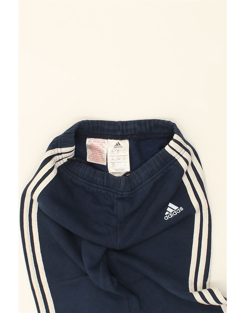 ADIDAS Boys Tracksuit Trousers 3-4 Years Navy Blue Cotton | Vintage Adidas | Thrift | Second-Hand Adidas | Used Clothing | Messina Hembry 