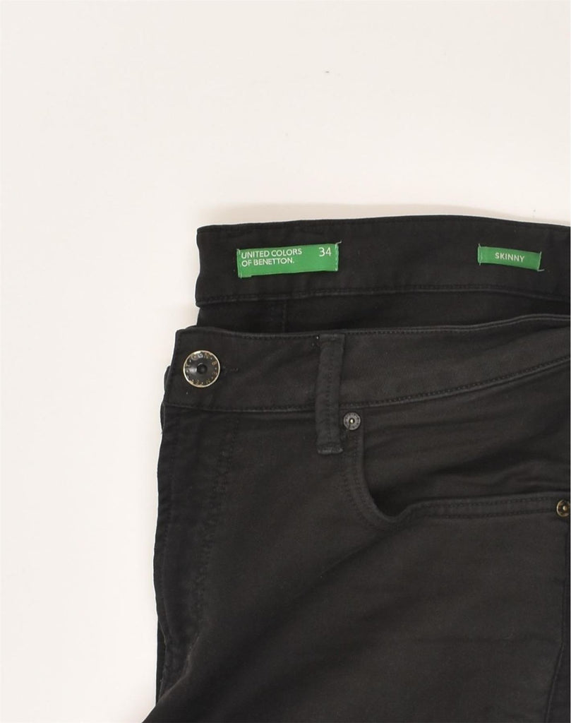 BENETTON Mens Skinny Jeans W34 L28 Black Cotton | Vintage Benetton | Thrift | Second-Hand Benetton | Used Clothing | Messina Hembry 