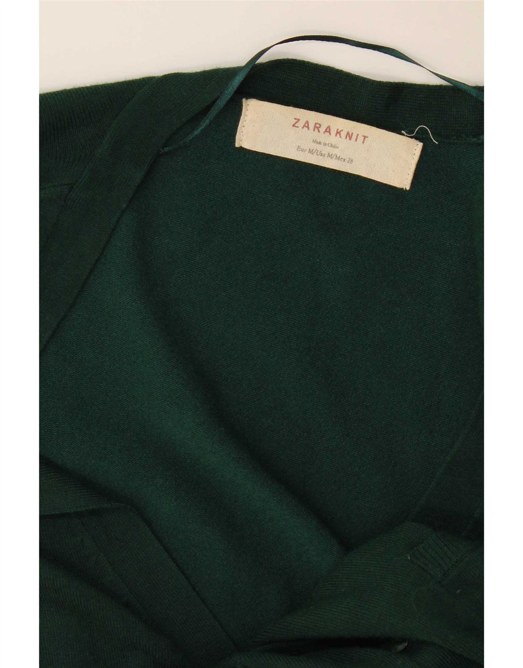 Zara Womens Cardigan Sweater UK 14 Medium Green