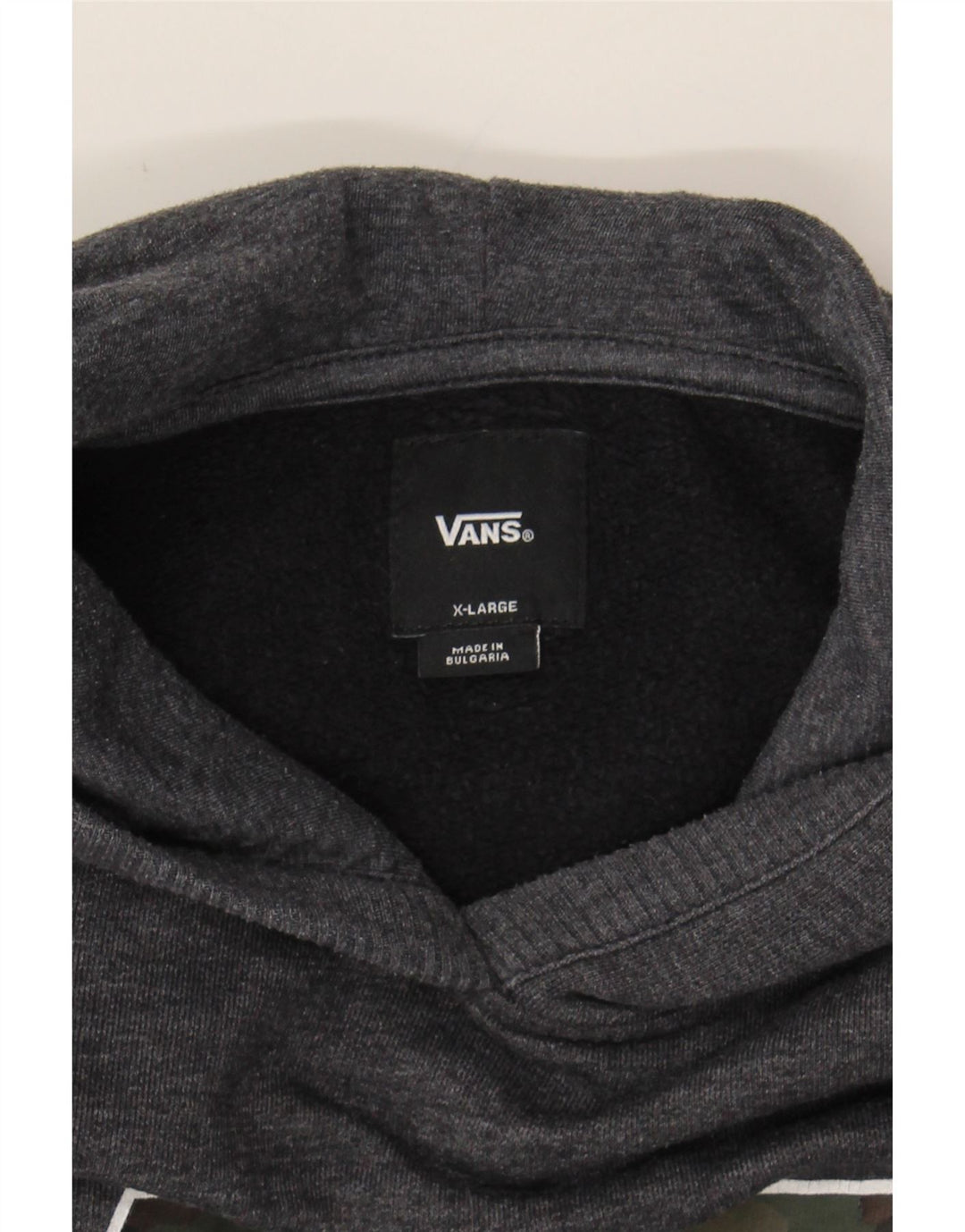 VANS Womens Graphic Hoodie Jumper UK 18 XL Grey Cotton Vintage Vans and Second-Hand Vans from Messina Hembry 