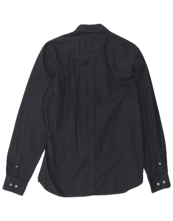 French Connection Mens Shirt Large Black Cotton
