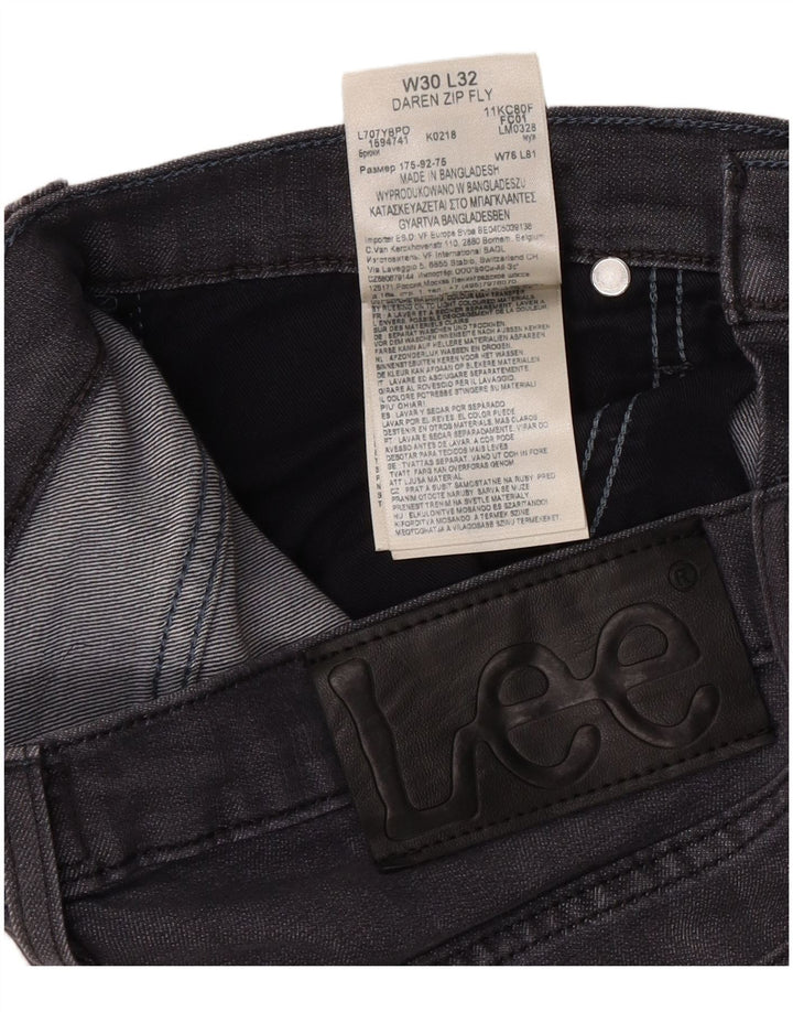Lee Womens Daren Zip Fly Slim Jeans W30 L32 Grey Cotton
