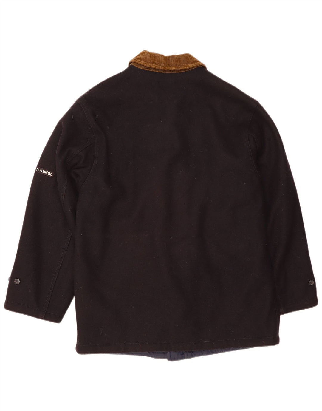 Ivy Oxford Mens Reversible Jacket UK 36 Small Navy Blue Wool