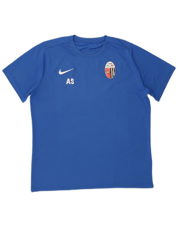 Nike Mens  Ascoli Calcio 1898 Graphic T-Shirt Top 2XL Blue Polyester