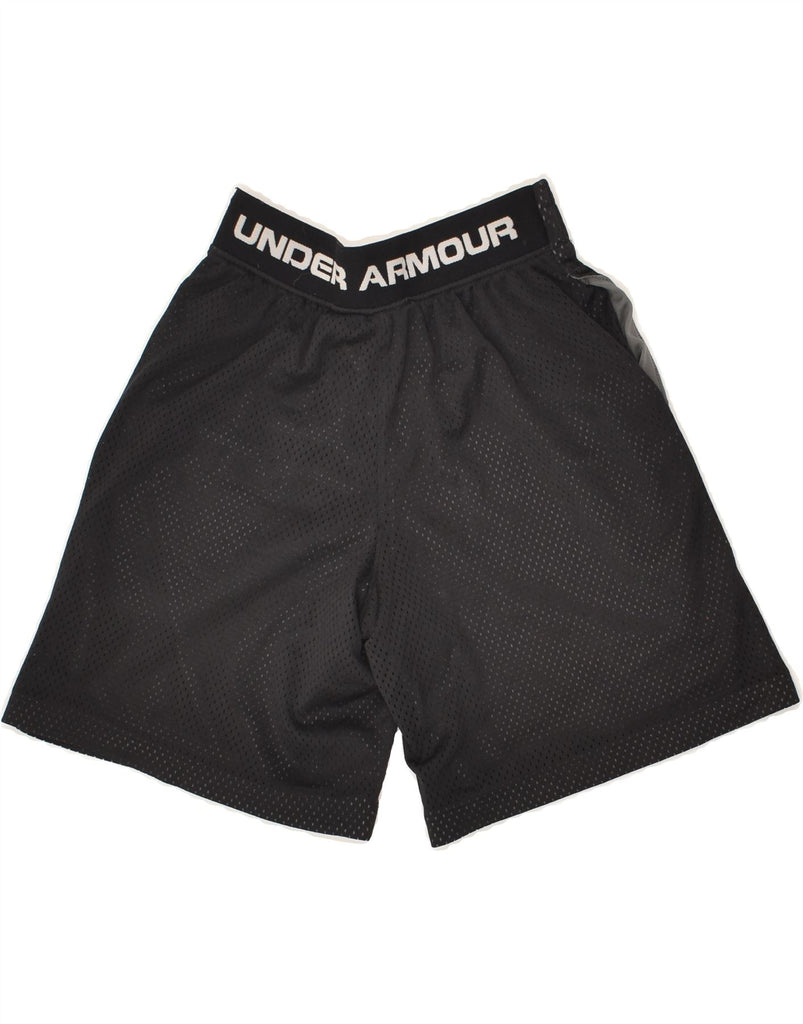 UNDER ARMOUR Boys Sport Shorts 7-8 Years Small Black Polyester | Vintage Under Armour | Thrift | Second-Hand Under Armour | Used Clothing | Messina Hembry 