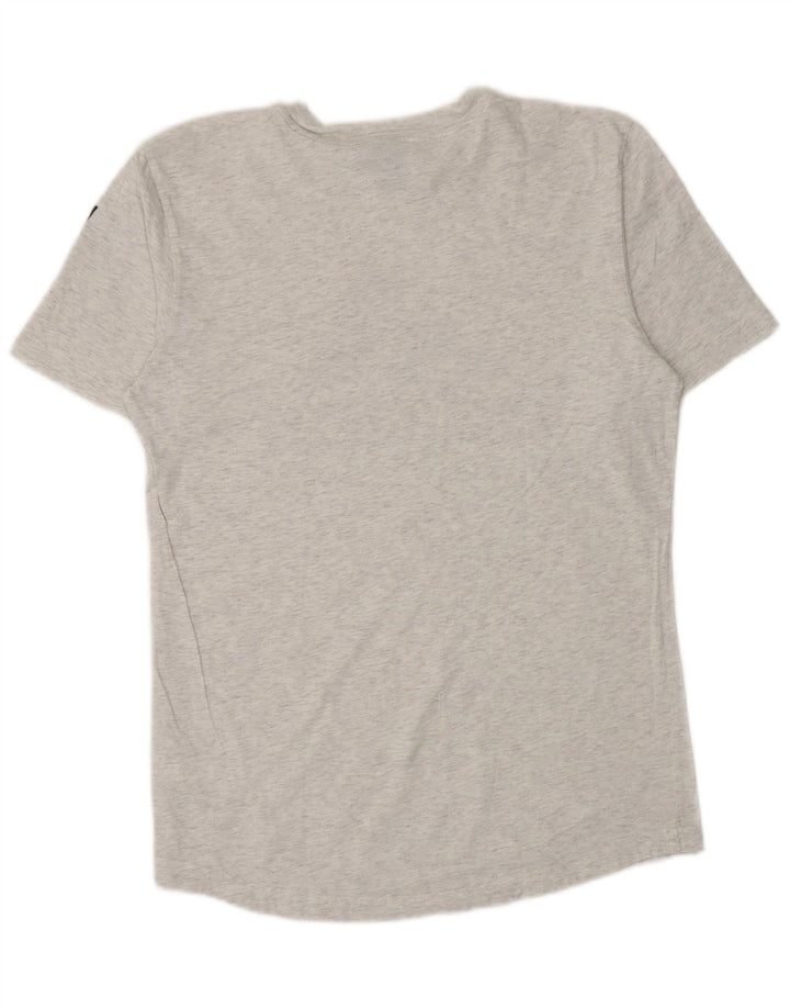 Adidas Mens Graphic T-Shirt Top Small Grey Flecked Cotton