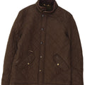 Barbour Mens Quilted Jacket UK 40 Large Brown Polyester