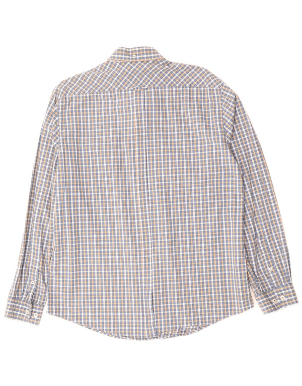 BEN SHERMAN Mens Shirt Large Blue Check Cotton