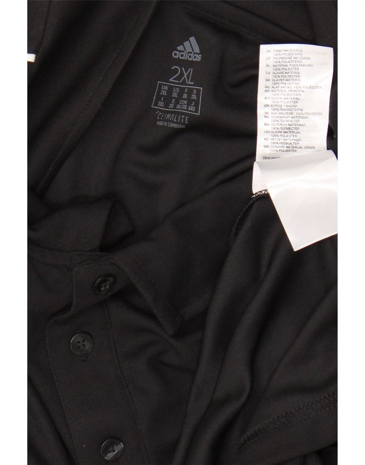 Adidas Mens Climalite Polo Shirt 2XL Black Polyester