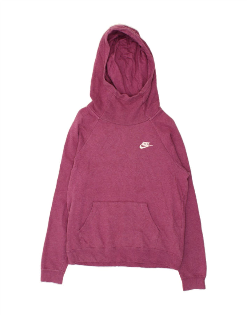 NIKE Womens Hoodie Jumper UK 10 Small Pink Cotton | Vintage Nike | Thrift | Second-Hand Nike | Used Clothing | Messina Hembry 