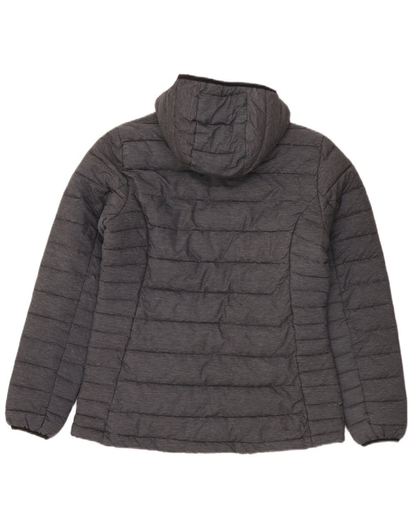 MC Kinley Womens Hooded Padded Jacket UK 14 Medium Grey Polyamide