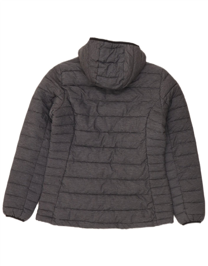 MC Kinley Womens Hooded Padded Jacket UK 14 Medium Grey Polyamide