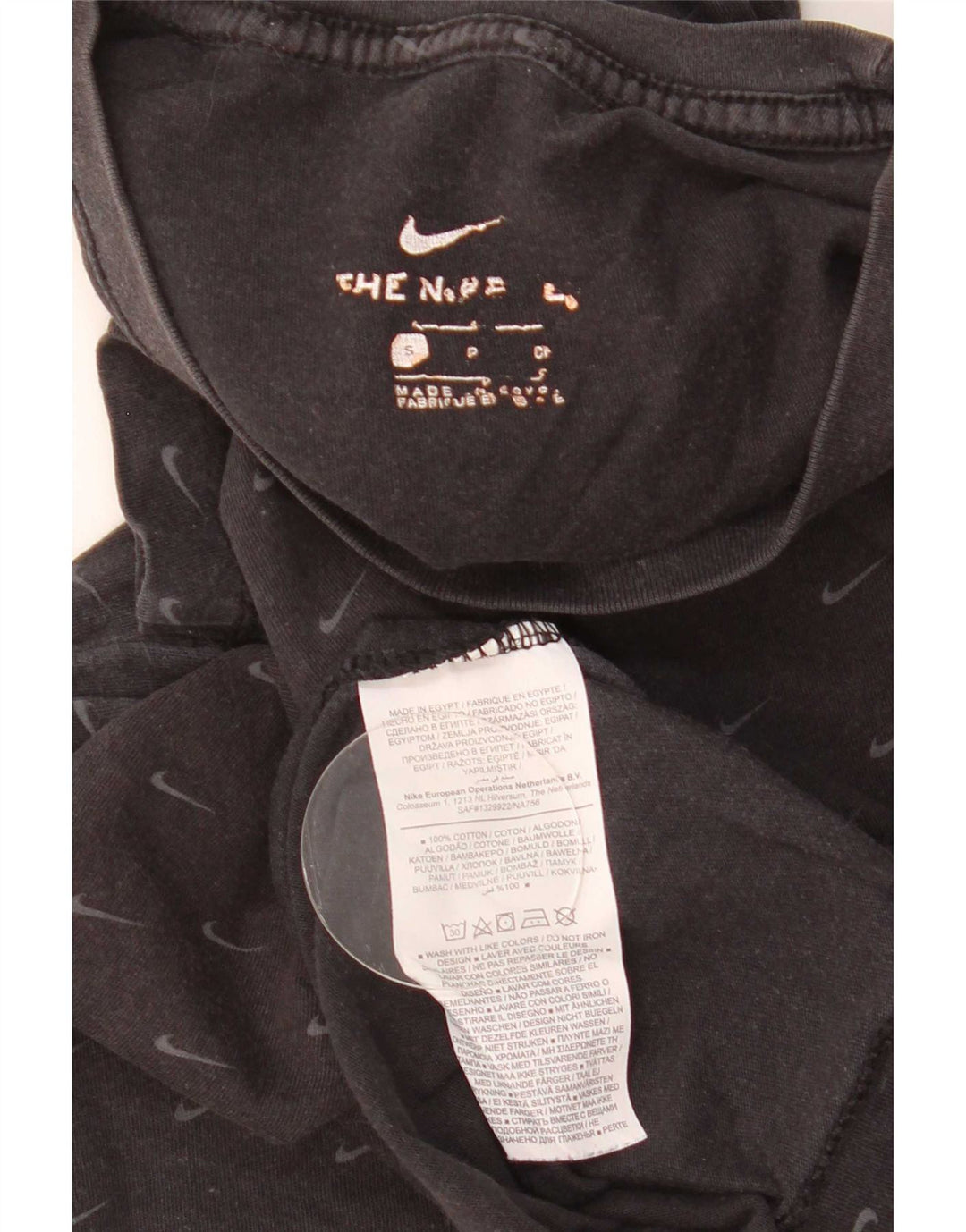Nike Mens Graphic T-Shirt Top Small Black Cotton